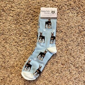 BNWT Happy Tails‎ Socks Doberman Full Body Dog